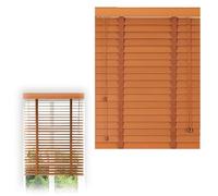 Stores vénitiens en bois occultants à lattes de 5 cm - Stores horizontaux pour bureau, chambre à coucher et salon Montage intérieur/extérieur 75 x 120 cm (l x H)
