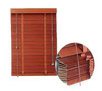 Stores vénitiens en bois véritable, 50/60/70/80/90/100/110 cm, store intérieur en bois, lamelles de 50 mm, store de fenêtre horizontal, rideau thermique, brise-vue, L x H 100 x 140 cm