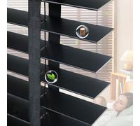 Stores Vénitiens Intérieurs Lamelle 50mm pour Fenetre, Store Venitien Bois sur Mesure Occultants D'Intimité Horizontaux Rideaux 30 42 54 60 72 90 120 132 150 180cm(Black)