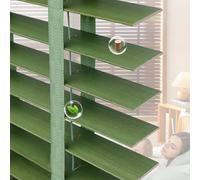 Stores Vénitiens Intérieurs Lamelle 50mm pour Fenetre, Store Venitien Bois sur Mesure Occultants D'Intimité Horizontaux Rideaux 30 42 54 60 72 90 120 132 150 180cm(Green)