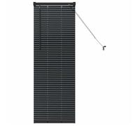 vidaXL Store de Fenêtre avec des Rideaux Noir Aluminium