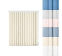 Stores Vénitiens Verticaux à 60 % de Filtrage de la Lumière, Store Californien Protection de la Vie Privée Montage Mural et au Plafond, Rideaux en Tissu à Lamelles pour Salon(Beige,B300xH150cm)
