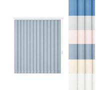 Stores Vénitiens Verticaux à 60 % de Filtrage de la Lumière, Store Californien Protection de la Vie Privée Montage Mural et au Plafond, Rideaux en Tissu à Lamelles pour Salon(Grayish-blue,B160xH140cm)