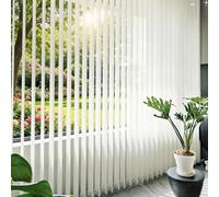 Stores verticaux d'intérieur pour portes-fenêtres, stores occultants sans cordon pour portes-fenêtres, panneaux en polyester, store vertical blanc pour préserver l'intimité dans(W200xH300CM)