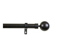 STORESDECO - Kit de Tringle à Rideau, Barre Métallique Extensible Diamètre 28mm / 25mm | Cadran Noir, 110 cm à 200 cm