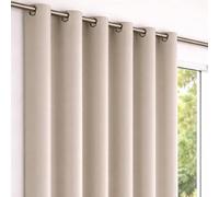 STORESDECO Rideau Occultant Blackout XXL Hauteur 3 Mètres, Polyester avec Œillets, Blackout Total et Intimité, Isolation Thermique, Fenêtres et Portes, Pierre 280x300 cm