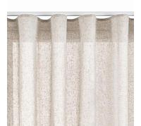 STORESDECO Rideau Voilage XXL Hauteur 3 Mètres, Voile en Polyester avec Galon Fronceur, Fenêtres et Portes, Filtrage Lumière, Design Moderne et Élégant, Beige 280x300 cm