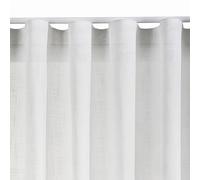 STORESDECO Rideau Voilage XXL Hauteur 3 Mètres, Voile en Polyester avec Galon Fronceur, Fenêtres et Portes, Filtrage Lumière, Design Moderne et Élégant, Blanc 200x300 cm