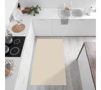 STORESDECO Tapis Vinyle Cuisine Lavable Antidérapant. Tapis Premium Couloir Tressé Extra-Plat Antitaches Ultra Résistant pour Cuisine Salle de Bain Entrée Haute Qualité Couleur Écru 120x180 cm