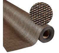 STORESDECO Tapis Vinyle Premium Haute de Gamme, Antidérapant Lavable résistant imperméable Tapis Salon Chambre Cuisine Couloir Exterieur terrasse Salle de Bain Marron 2x6 mètres