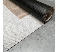 STORESDECO Tapis Vinyle Tissé Premium Haute Qualité Lavable Antidérapant Extra-Plat Résistant et Facile à Nettoyer pour Cuisine, Salon, Couloir, Intérieur et Extérieur Couleur Beige Blanc 200x290 cm