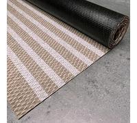 STORESDECO Tapis Vinyle Tissé Premium Haute Qualité Lavable Antidérapant Extra-Plat Résistant et Facile à Nettoyer pour Cuisine, Salon, Couloir, Intérieur et Extérieur Vagues Blanches 80x150 cm