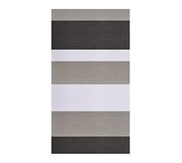 STORESDECO Tapis Vinyle Tissé Premium Haute Qualité Lavable Antidérapant Extra-Plat Résistant et Facile à Nettoyer pour Cuisine, Salon, Couloir, Intérieur et Extérieur Rayures Grises 80x150 cm