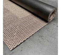 STORESDECO Tapis Vinyle Tissé Premium Haute Qualité Lavable Antidérapant Extra-Plat Résistant et Facile à Nettoyer pour Cuisine, Salon, Couloir, Intérieur et Extérieur Couleur Marron Clair 160x230 cm