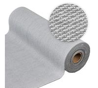 STORESDECO Tapis Vinyle Tissé Premium Haute Qualité Lavable Antidérapant Extra-Plat Résistant et Facile à Nettoyer pour Cuisine, Salon, Couloir, Intérieur et Extérieur Couleur Gris 80 x 600 cm