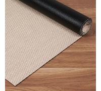 STORESDECO Tapis Vinyle Tissé Premium Haute Qualité Lavable Antidérapant Extra-Plat Résistant et Facile à Nettoyer pour Cuisine, Salon, Couloir, Intérieur et Extérieur Couleur Écru 60 x 90 cm
