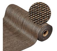 STORESDECO Tapis Vinyle Tissé Premium Haute Qualité Lavable Antidérapant Extra-Plat Résistant et Facile à Nettoyer pour Cuisine, Salon, Couloir, Intérieur et Extérieur Couleur Bronze 80 x 200 cm