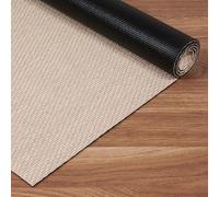 STORESDECO Tapis Vinyle Tissé Premium Haute Qualité Lavable Antidérapant Extra-Plat Résistant et Facile à Nettoyer pour Cuisine, Salon, Couloir, Intérieur et Extérieur Couleur Écru 200 x 200 cm