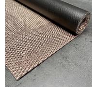 STORESDECO Tapis Vinyle Tissé Premium Haute Qualité Lavable Antidérapant Extra-Plat Résistant et Facile à Nettoyer pour Cuisine, Salon, Couloir, Intérieur et Extérieur Couleur Marron Clair 120x180 cm