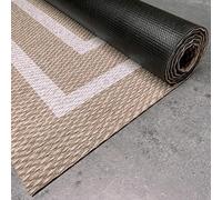 STORESDECO Tapis Vinyle Tissé Premium Haute Qualité Lavable Antidérapant Extra-Plat Résistant et Facile à Nettoyer pour Cuisine, Salon, Couloir, Intérieur et Extérieur Rectangles Blancs 60x90 cm