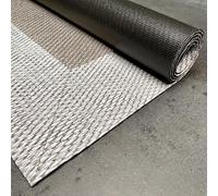 STORESDECO Tapis Vinyle Tissé Premium Haute Qualité Lavable Antidérapant Extra-Plat Résistant et Facile à Nettoyer pour Cuisine, Salon, Couloir, Intérieur et Extérieur Couleur Sable Ivoire 120x180 cm