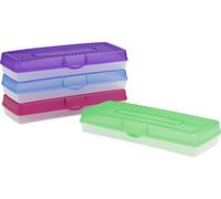 Storex Boîte à Crayons Extensible, 14 x 34 x 6,4 cm, Couleurs Assorties, Assortiment de Couleurs Variable, étui de 12 (61620A12C), Couleurs Assorties, Moderne