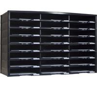 Storex Compartiment Organiseur de littérature/Trieur de document 24 Compartment noir