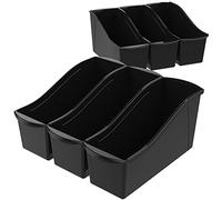 Storex empilable rouge rubis avec attaches, 23 attaches 6 Bins noir