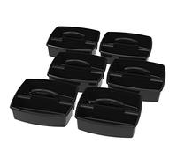 Storex Grand caddy, 33 x 27 x 16 cm, noir, lot de 6 (00973E06C)