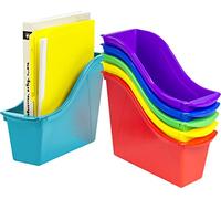 Storex Lot de 6 petites corbeilles de rangement avec surface effaçable à sec 29,8 x 21,6 x 11,4 cm