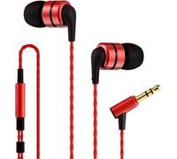 STOREYI-E80 Écouteurs Filaires Intra Auriculaires Sans Microphone Hifi Stéréo Casques Isolation Phonique Confortable Basses Puissantes Pour Audiophile Noir Rouge