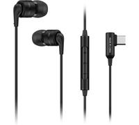 STOREYI-E80D Écouteurs Stéréo Intra-Auriculaires Usb-C,Prise En Forme De L,Contrôleur En Ligne,Boîtier En Métal,Pilotes Dynamiques De 10 Mm,Résistant À L'Eau Et À La Poussière,Noir