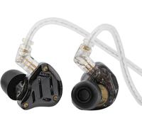 STOREYI-Kz Zs10 Pro 2 In Ear Monitor Iem,Écouteurs Filaires Hybrides 1Dd+4Ba,Avec Commutateur De Réglage À 4 Niveaux,Écouteurs De Jeu Croisés À 3 Voies (Avec Microphone,Noir)