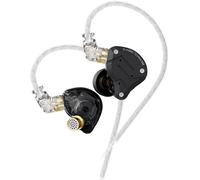STOREYI-Kz Zs10 Pro Iem Ecouteurs Filaire,4Ba+1Dd Oreillette Filaire,Carte De Croisement De Fréquence Pcb Séparée,In Ear Monitor Casque Fil Avec Façade En Acier Inoxydable Pour Gaming,Musicien
