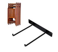 StoreYourBoard BLAT Étagère de rangement simple pour chaise, crochets muraux, peut supporter 22,7 kg, pliable, patio, camping et chaises de plage