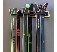 StoreYourBoard BLAT Porte-skis en bois, support mural de rangement pour 6 skis, en bois massif et acier, peut supporter 68 kg