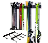StoreYourBoard Le support de stockage de mur de ski, paquet de 2 tient 16 paires, bâti en acier de maison et de garage de skis