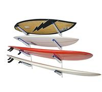 StoreYourBoard Support de rangement de planche de surf en métal, support mural mural réglable pour 4 surfaces
