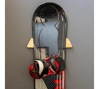 StoreYourBoard Support minimaliste en bois pour planche à neige, support mural, taille réglable, bois massif, peut supporter 13,6 kg