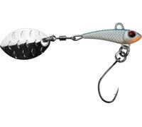 Storfisk fishing & more Ultralight Spinner-Jig avec crochet simple pour la pêche à la truite et à la perche, couleur : argent/turquoise, poids : 1,9 g
