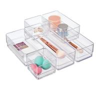 STORi SimpleSort Lot de 6 bacs de rangement pour tiroir de salle de bain et de rangement, organiseurs de maquillage, de bureau, de coiffeuse, conteneurs d'organisation transparents