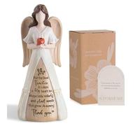 Storieme Cadeaux pour enseignants pour femmes : idées de cadeaux d'anniversaire pour enseignants Uqinue Cadeaux de remerciement pour la retraite, la remise de diplôme, figurines d'ange de Noël