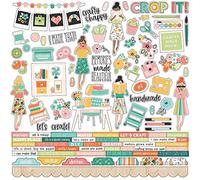STORIES SIMPLES Hey Crafty GL STCKRS 12X12COMBO, 0, Taille unique