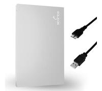 Storite Disque Dur Externe Portable Ultra Fin 2,5" 500Go avec USB 3.0, Transfert de données Rapide, Compatible avec Ordinateur Portable, PC, Mac, Windows, Console de Jeu - Argent