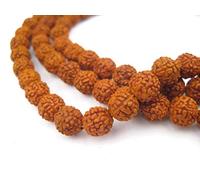 Storite Rudraksha Rudraksh Japa Mala Chapelet 108 + 1 chapelet de prière 8 mm