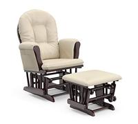 Stork Craft Hoop Glider and Ottoman Lot, Espresso/beige