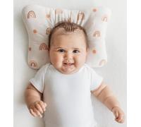 Stork Drop - Oreiller tête plate pour bébé | Aide à soutenir la forme de la tête de bébé | Maille aérée 3D respirante | Coton naturel doux | Entièrement lavable | Soutien de la tête du nouveau-né |