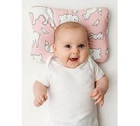 Stork Drop - Oreiller tête plate pour bébé | Aide à soutenir la forme de la tête de bébé | Maille aérée 3D respirante | Coton naturel doux | Entièrement lavable | Soutien de la tête du nouveau-né |