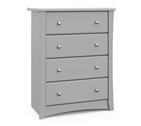 Storkcraft Crescent Commode à 3 tiroirs Blanc Chest Gris (Pebble Gray)
