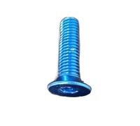 STORKY 10 pièces M3 * 6/8/10/12/14/16/20 anodisé coloré en Aluminium Plat à Six pans Creux vis à tête fraisée (Color : Dark Blue, Size : 12mm)